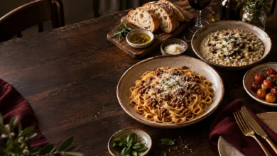 Mesa italiana editorial inspirada em receitas de família